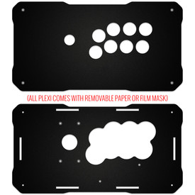 BNB Fightstick Gen 2 and 3 Black Matte Plexi Replacement Panel - Vewlix 8 Layout