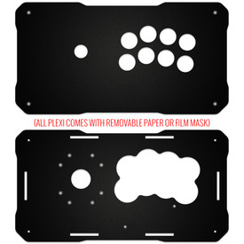 BNB Fightstick Gen 2 and 3 Black Matte Plexi Replacement Panel - Noir 8 Layout