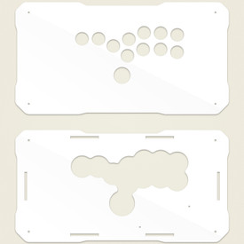 BNB Fightstick Gen 2 White Gloss Plexi Replacement Panel - All Button