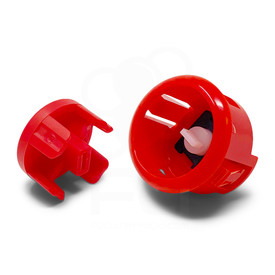 Sanwa OBSFE Silent 30mm Pushbuttons: Dark Red