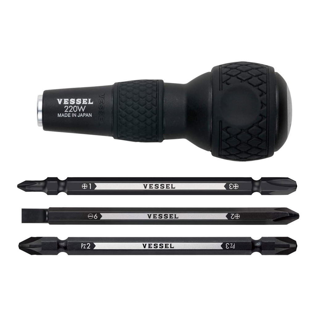 Vessel Ball Grip Interchangeable Bit Screwdriver