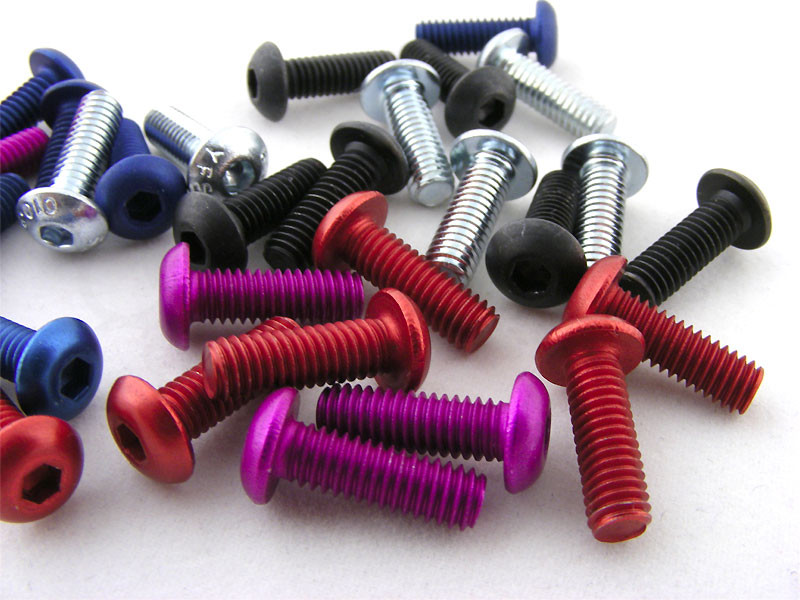 M4x12mm screws available in several colors, including black, stainless steel, and anodized colors