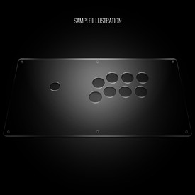 Blank Plexi Cover for AllFightSticks 16" Vewlix Extended Panel