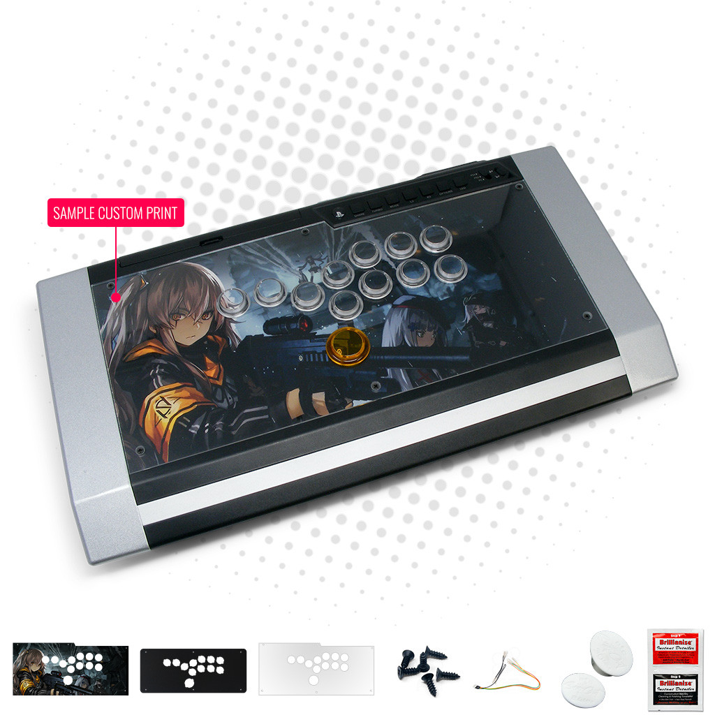 Qanba Obsidian 1 Stickless Custom Art/Plexi Bundle - Focus Attack