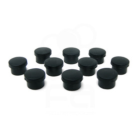 Flat Top 6x6mm Option Button Caps for Haute42 (10 Pak):Black