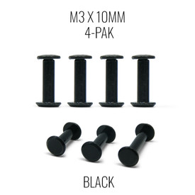 M3x10mm Chicago Bolt and Screw for Haute42 Mini - Black (4 Pak)