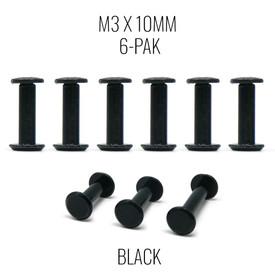 M3x10mm Chicago Bolt and Screw for Haute42 B16 - Black (6 Pak)