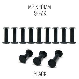 M3x10mm Chicago Bolt and Screw for Haute42 R Series - Black (9 Pak)