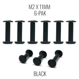 M2x11mm Chicago Bolt and Screw for Haute42 S Series - Black (6 Pak)