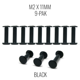 M2x11mm Chicago Bolt and Screw for Haute42 T Series - Black (9 Pak)