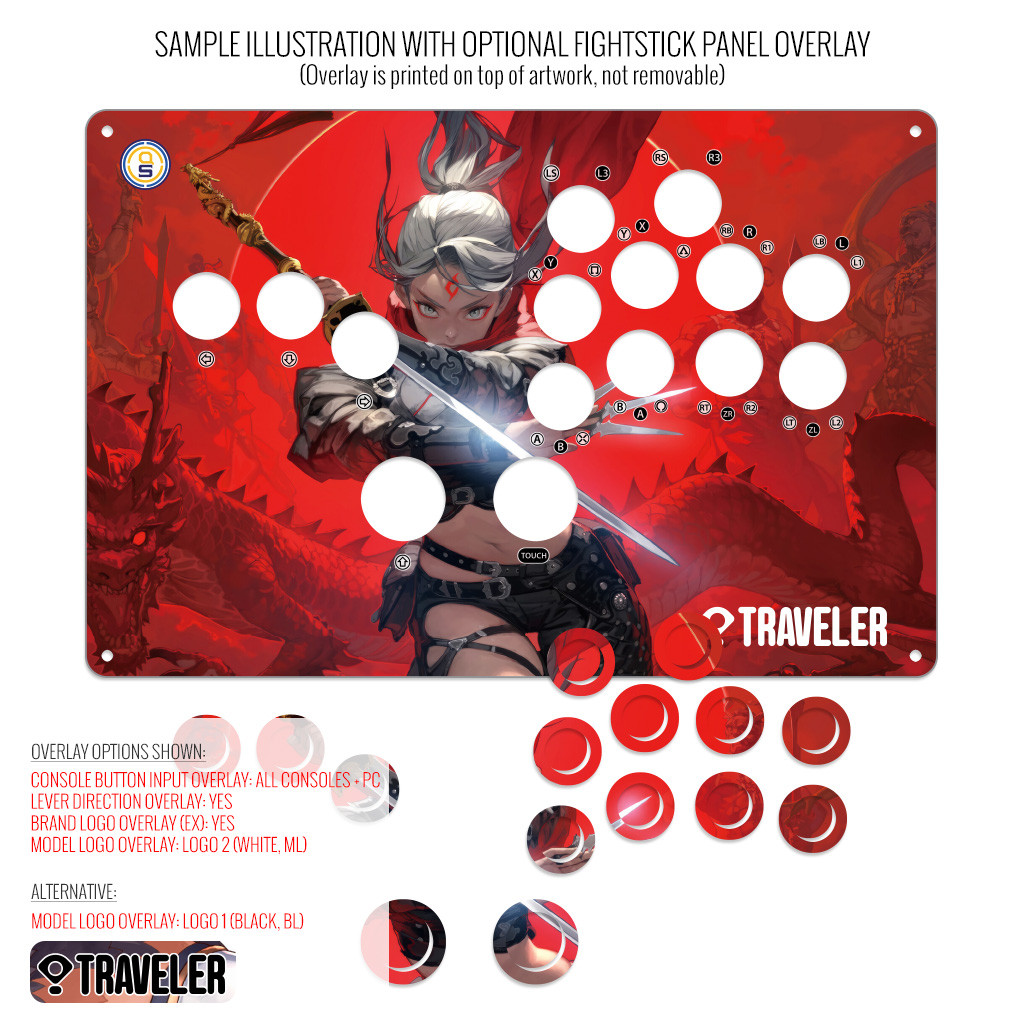 Artwork Print and Cut for Arcade Shock Traveler All-Button Modern