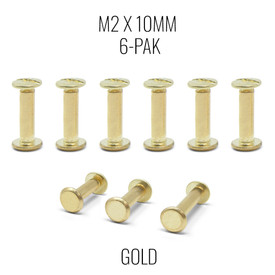 M2x10mm Chicago Bolt and Screw for Haute42 B16 - Gold (6 Pak)