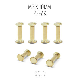 Chapado en Laton ゴールド　Mg23 M3x10mm Chicago Bolt and Screw for Haute42 R Series - Gold