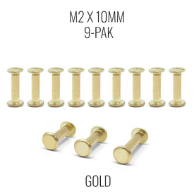 M2x10mm Chicago Bolt and Screw for Haute42 R Series - Gold (9 Pak)