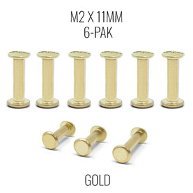 M2x11mm Chicago Bolt and Screw for Haute42 S Series - Gold (6 Pak)