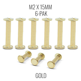 M2x15mm Chicago Bolt and Screw for Haute42 G Series - Gold (6 Pak)