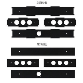 BNB Fightstick Gen 2 and 3 Black Matte Replacement Side Panels - 1.5 Inches