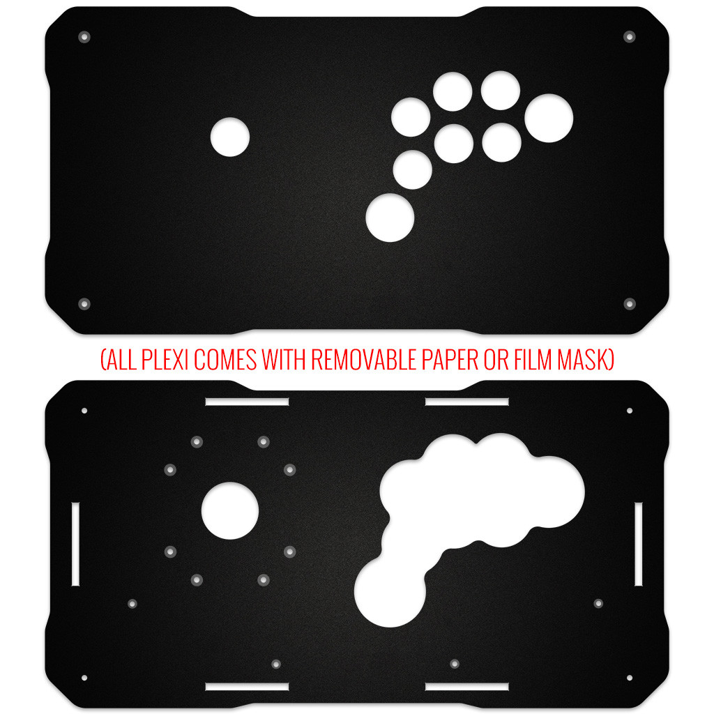 BNB Fightstick Gen 2 and 3 Black Matte Plexi Replacement Panel