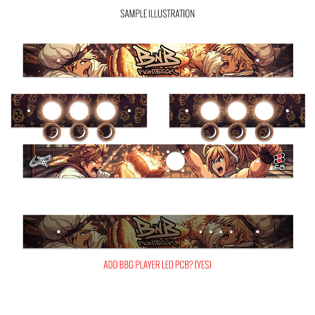 Artwork Print and Cut for BNB Fightstick Gen 3 Sides - Focus