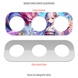 Allfightsticks Option Button Spacer Custom Artwork/Plexi Single Bundle