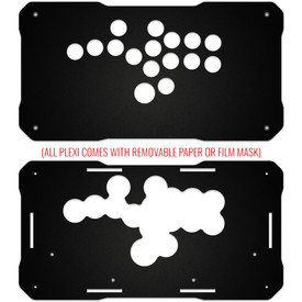 BNB Fightstick Gen 2 and 3 Black Matte Plexi Replacement Panel - AllButton Plus 4 Layout