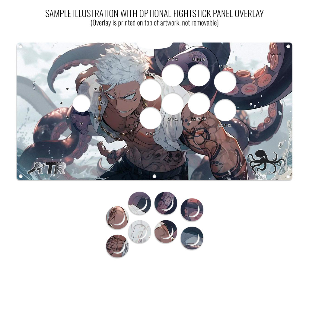 Artwork Print and Cut for TR Fightsticks Octopus Default Layout