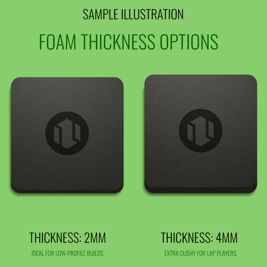 Choose one of two thickness options: 2mm or 4mm
