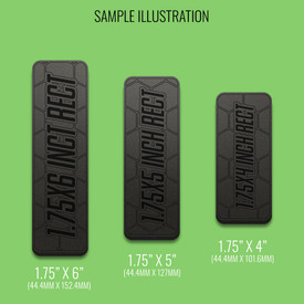 Semi Custom Non-Slip Foam 1.75-Inch Wide Rectangle Pads