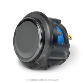 Qanba Gravity KT Adjustable Throw 24mm Translucent Arcade Button: Smoke