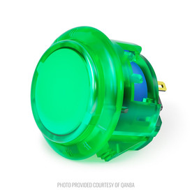 Qanba Gravity KT Adjustable Throw 24mm Translucent Arcade Button: Clear Green