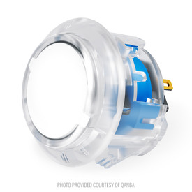 Qanba Gravity KT Adjustable Throw 30mm Translucent Arcade Button: Clear