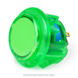 Qanba Gravity KT Adjustable Throw 30mm Translucent Arcade Button: Clear Light Green