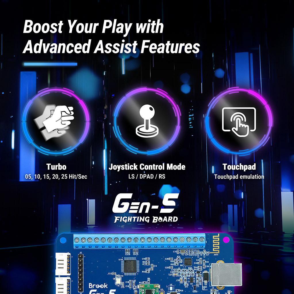 Brook Gen-5 Native PS4/PS5/Switch/Switch 2 + PC Fighting Board