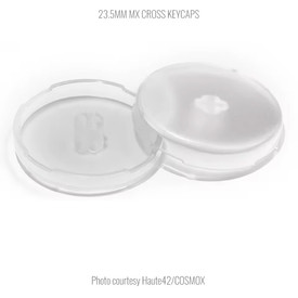 Official Haute42 MX Translucent Cross Keycaps: 23.5mm Clear
