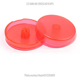 Official Haute42 MX Translucent Cross Keycaps: 23.5mm: Red