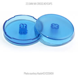 Official Haute42 MX Translucent Cross Keycaps: 23.5mm: Blue