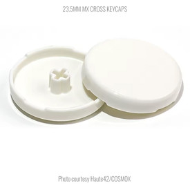 Official Haute42 MX Solid Cross Keycaps: 23.5mm: White