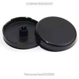 Official Haute42 MX Solid Cross Keycaps: 23.5mm: Black