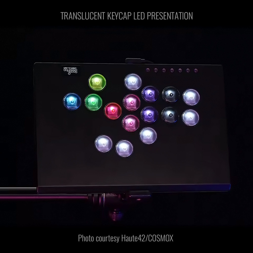 Official Haute42 MX Translucent Cross Keycaps: 25.8mm Clear