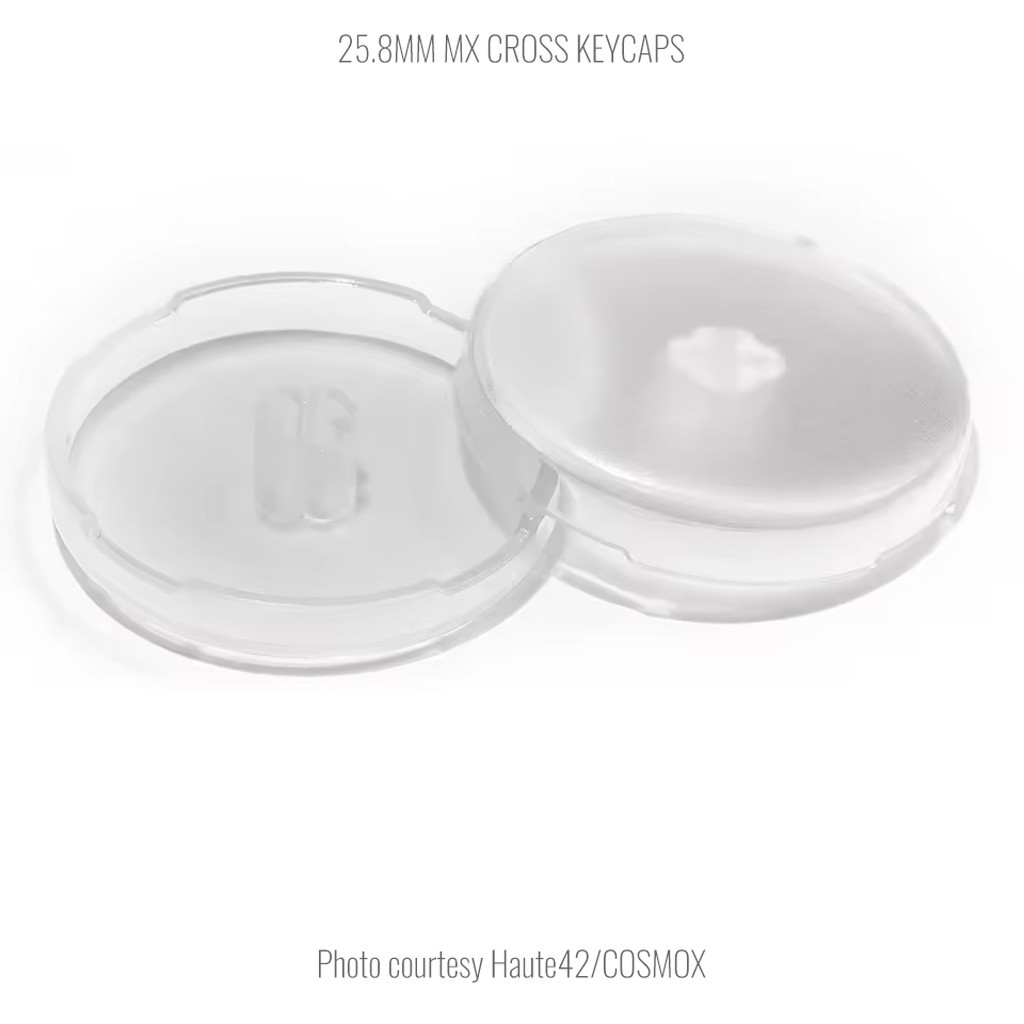 No.1103・1112 【chuchumama２点セット】 Official Haute42 MX Translucent Cross Keycaps: 25.8mm Clear