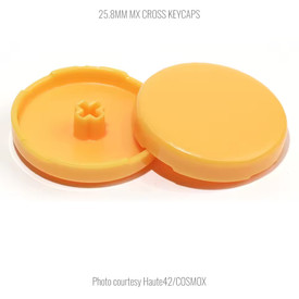 Official Haute42 MX Solid Cross Keycaps: 25.8mm: Yellow
