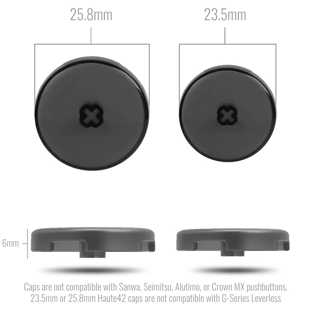 Official Haute42 MX Solid Cross Keycaps: 25.8mm: Violet - Focus Attack