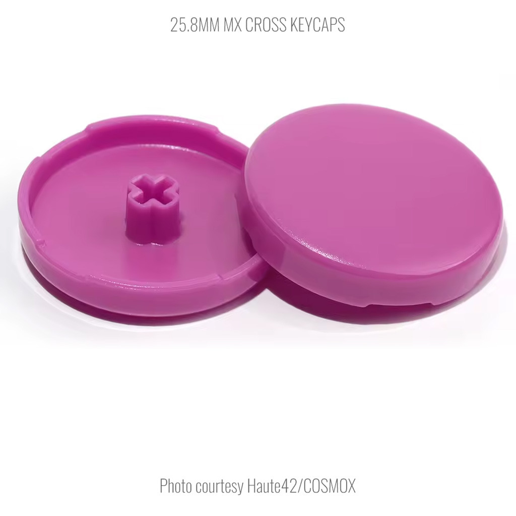 Official Haute42 MX Solid Cross Keycaps: 25.8mm: Violet - Focus Attack