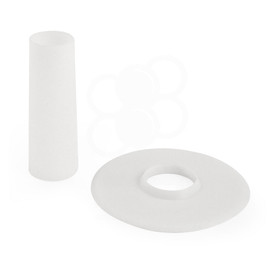 Seimitsu Solid Color White Shaft & Matching Dustwasher Set