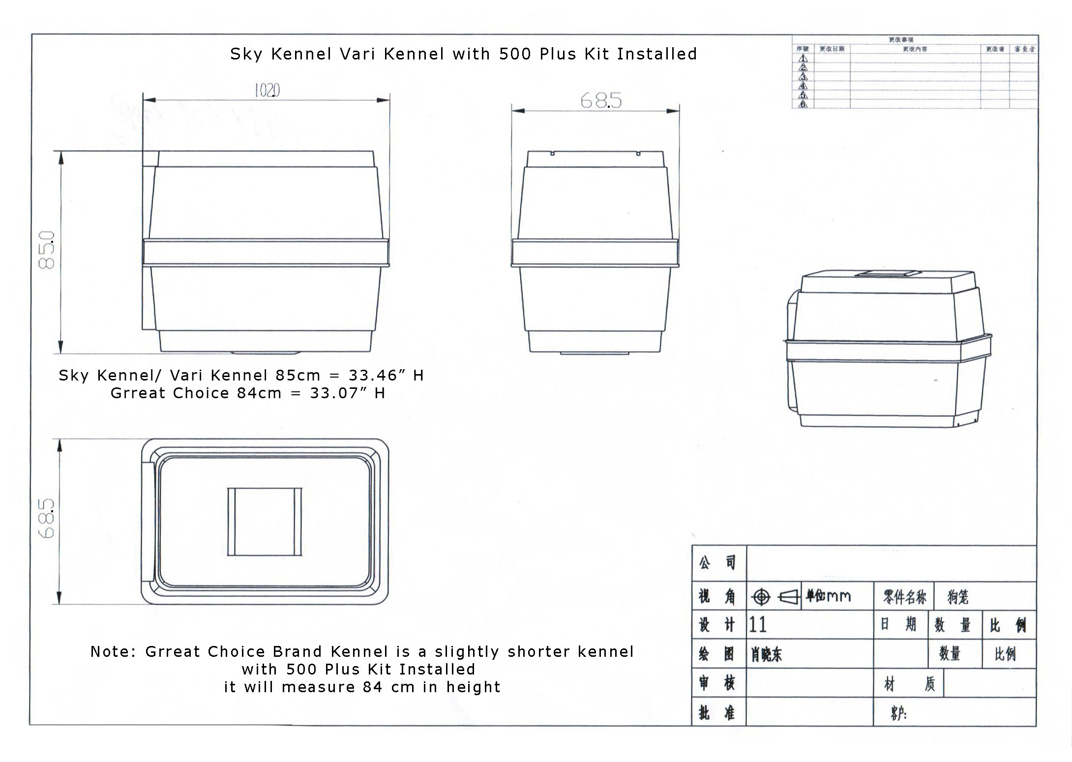Kennel Height Extension Kit