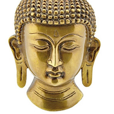 Spytte ud Omvendt Folkeskole Brass Buddha Mask - Kathmandu Boutique