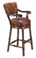Accessories Abroad Swivel Leather Bar Stool with Arms
