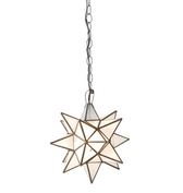 Worlds Away Frosted Star Chandelier-Extra Large