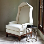 Global Views Bonnet Chair--Ivory Leather
Dimensions: 29"W x 53.5"H x 32.5"D
*Oversized Item, White Glove Delivery, Crated