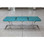 Global Views Airline Bench--Aqua
Dimensions: 63.25"L x 18.5"W x 18.5"H
The Airline Bench is reminiscent of innovative seating designed for public spaces in the mid twentieth century. The cushions, available in five Brazilian grain leather color choices as well as a black hair-on cowhide option, attach using the allen screws and wrench provided. The stainless steel base rests on nylon